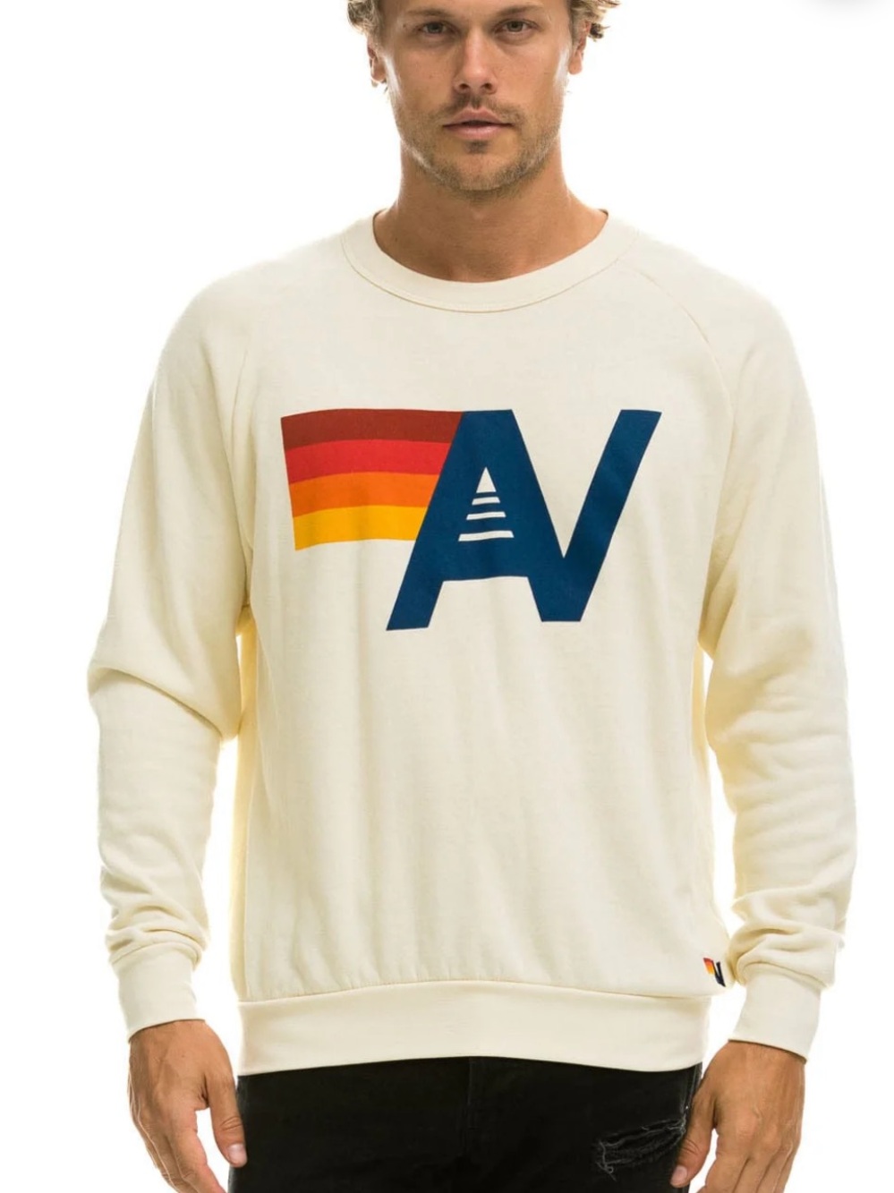 Aviator Nation Vintage White Logo Sweatshirt - Picture 3 of 14